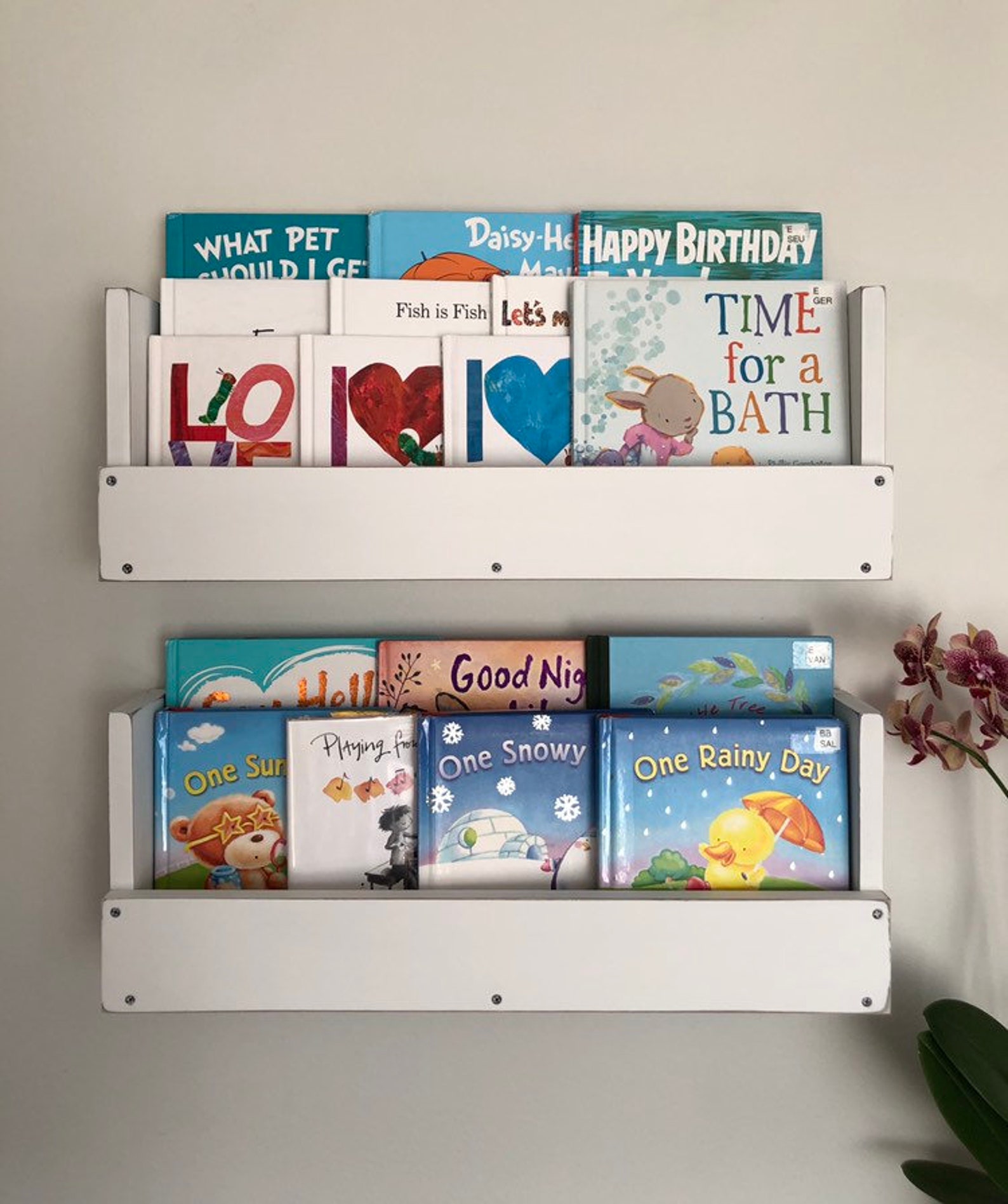 Kids Nursery Bookshelves Wall Mounted Bookshelf Wall Mounted Etsy