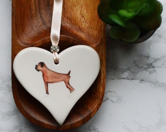 Boxer Ceramic Heart