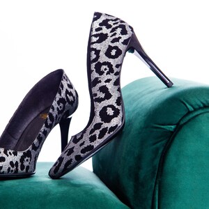 silver leopard print shoes