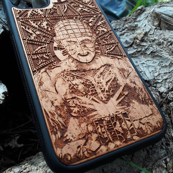 15 14 13 12 11 Pro Max Mini Wood Phone Case, Galaxy S24 S23 S22 S21 S20 Ultra Plus Cover, Note 10 20 Case Halloween Horror