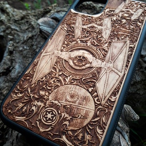 16 15 14 13 12 11 Pro Max Mini Holz Fall Handy, Note 20 Plus Fall, Galaxy S24 S23 S22 S21 Ultra Smartphone Mobile Back Cover Laser Etched