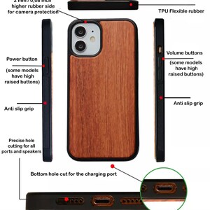 Kraken Deep Sea Diver Phone Case, Laser-Engraved Wood, iPhone 18 17, Galaxy S26 S24 image 9