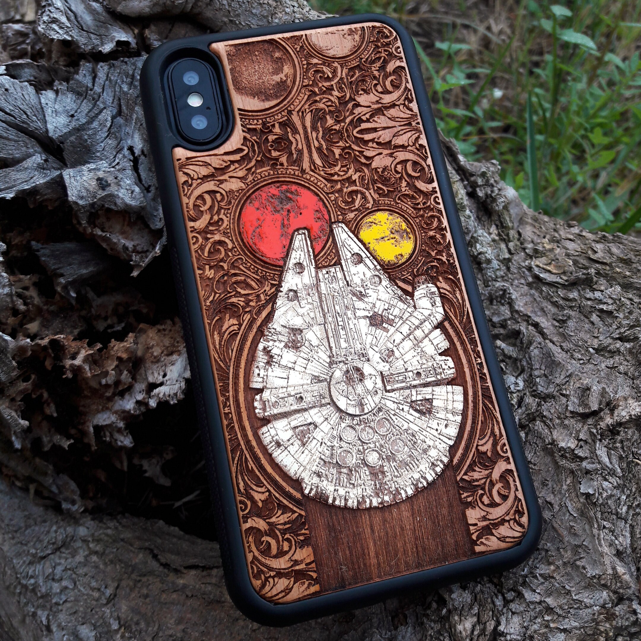 Star War Iphone 14 13 12 11 Xs Pro Max Case Wood Star Wars Etsy