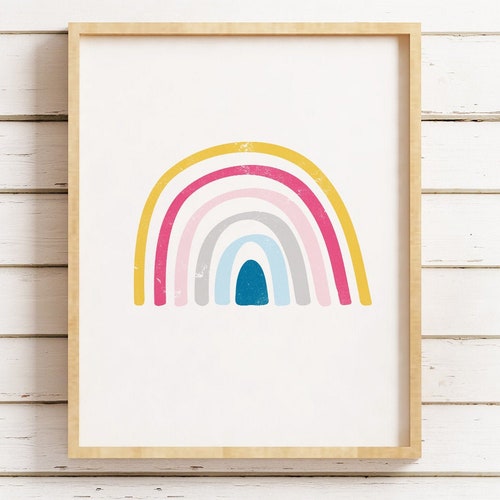 Rainbow Print Nursery Printable Kids Room Printable - Etsy