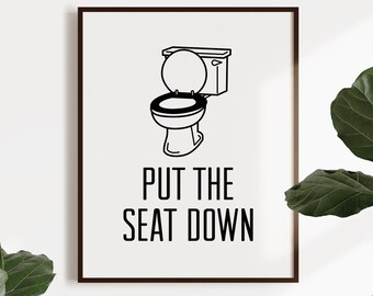 Put the Seat Down - Etsy