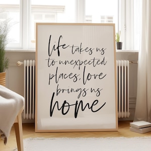 Family Quote Print, Modern Home Wall Art (Digital Download Poster)