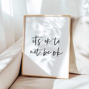 Inspirational Mental Health Wall Art: Printable Self-Care Reminder Poster for Office & Home Decor