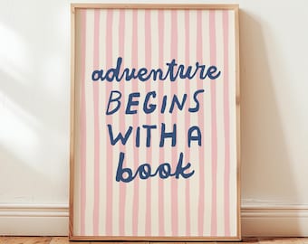 Reading Corner Poster: Kids Classroom Library Decor, Book Lover Gift (Digital Download)