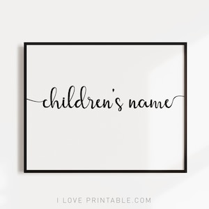 Custom Name Print, Instant Download Name Sign for Nursery Decor, Baby Boy Nursery Wall Art, Name Sign Printable, Personalized Name Print image 3