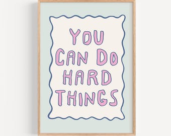 Motivierendes Poster fürs Klassenzimmer, Inspirierende Kinderzimmerdekoration, Wachstumsmentalität, Du schaffst das!, Digitaler Download zum Ausdrucken