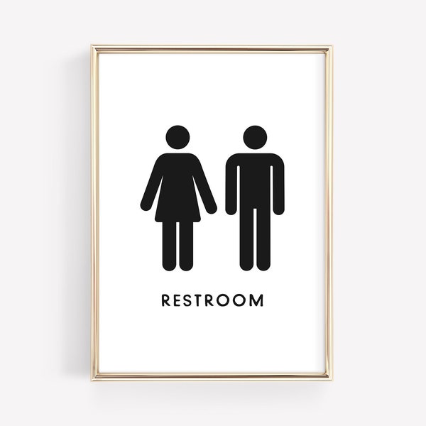 Men and Women Restroom Sign - Etsy