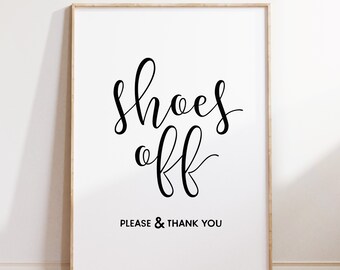 Shoes off Please Sign, Printable Poster, Take Shoes off Please, Remove ...