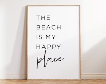 Beach House Wall Art Printable, Trendy Coastal Print, Beach Quotes Wall Print, Beach Saying Digital Download Print, Airbnb Decor Beach