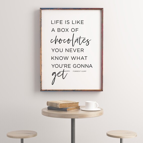 Mindfulness Gift Life Is Like A Box Of Chocolate Movie Etsy Mindfulness Gift Life Is Like A Box Of Chocolate Movie Etsy