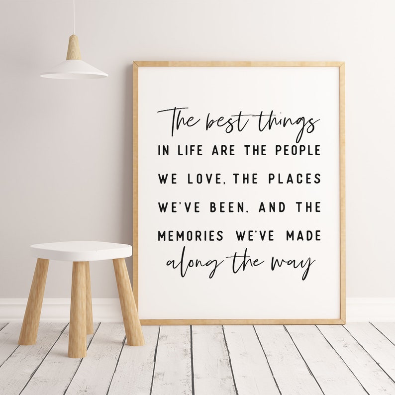 The Best Things In Life Printable Wall Art Inspirational Etsy Uk