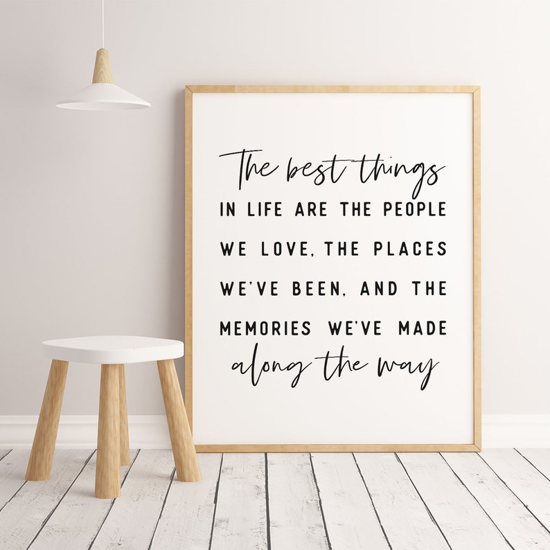 The Best Things in Life Printable Wall Art Inspirational Etsy UK