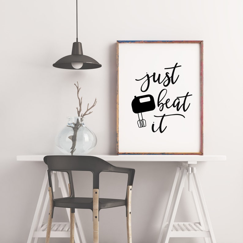 Just Beat It Kitchen Wall Art Kitchen Sign Kitchen | Etsy