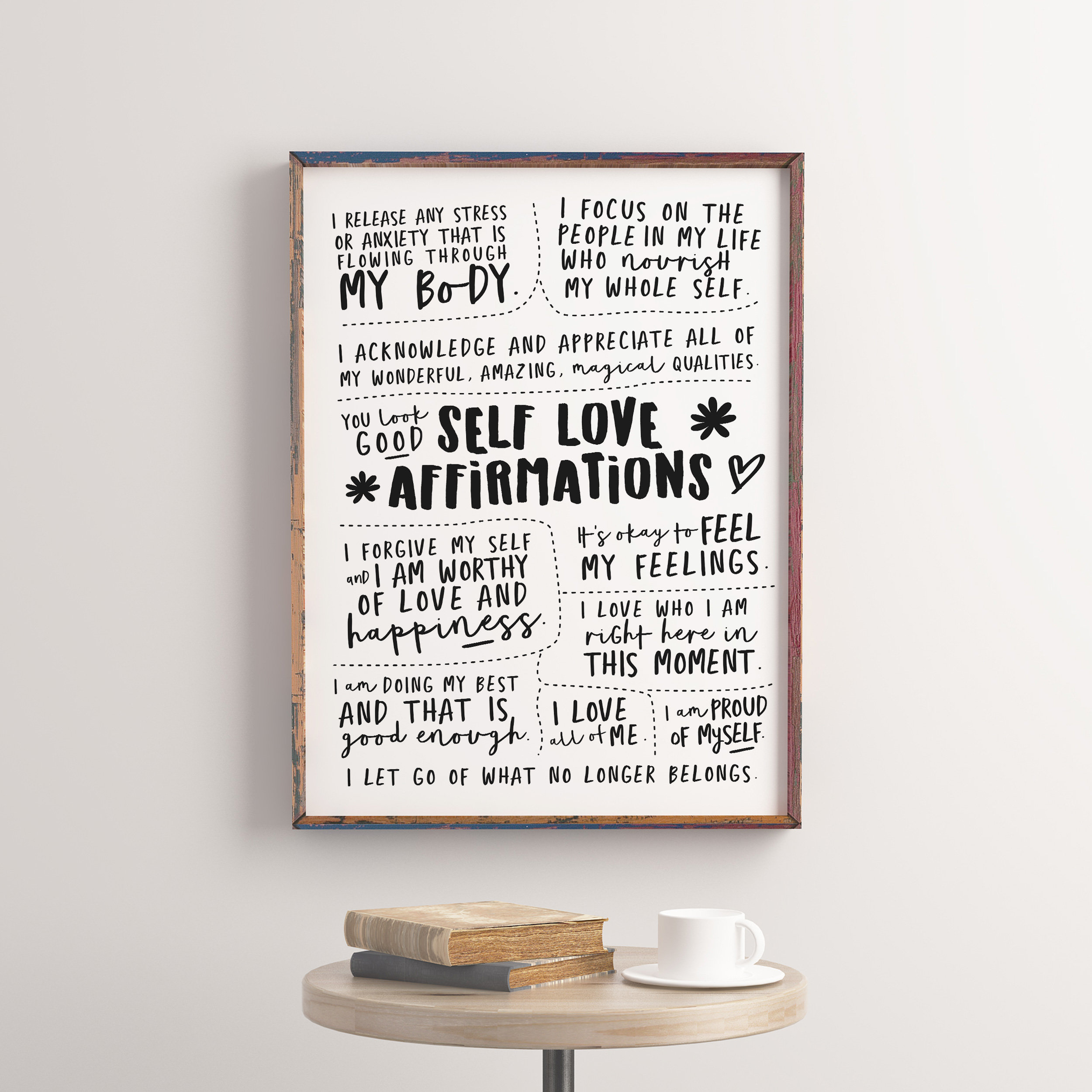 Self Love Affirmation Poster, Positive Wall Art (digital Download) - Etsy