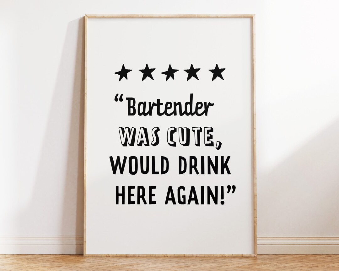 Bar Cart Art Print Bartender Printable Wall Art Modern Bar Print Liquor