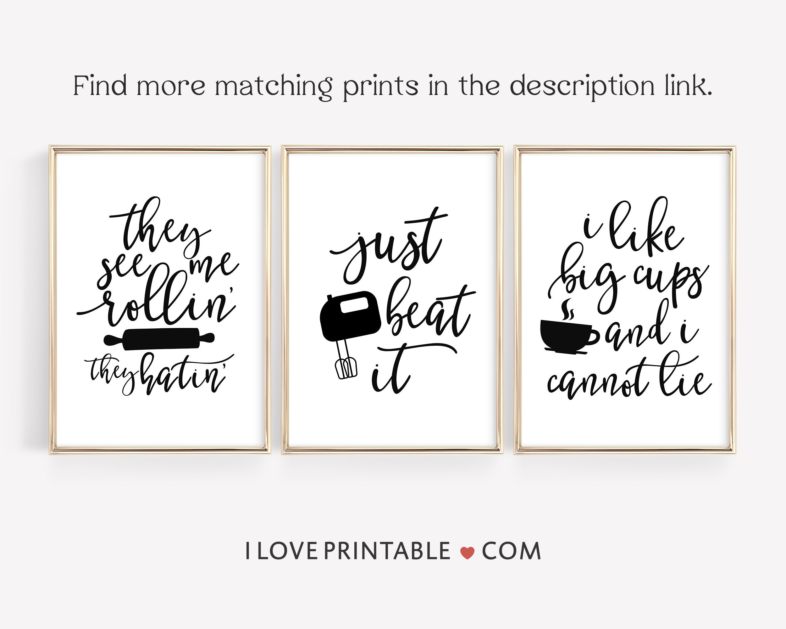 4 PCS Unframed Print, Kitchen Wall Decor, Funny Kitchen Wall Art, Humor  Quote for Kitchen Decor, My Kitchen My Rule, Home Deocr