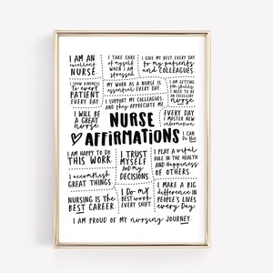 Nurse Affirmations Art Print | Positive Wall Decor (Digital Download) image 9