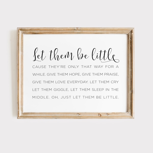 Let Them Be Little - Etsy