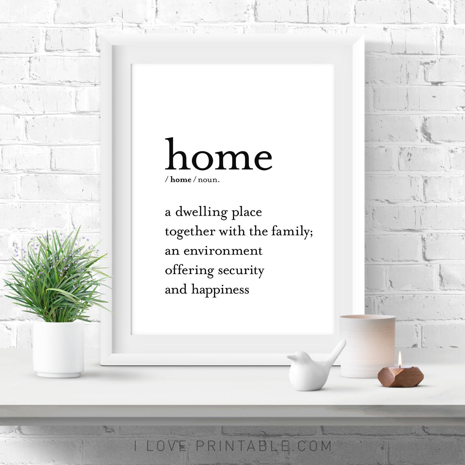 Home definition sign Instant download Living room decor Etsy
