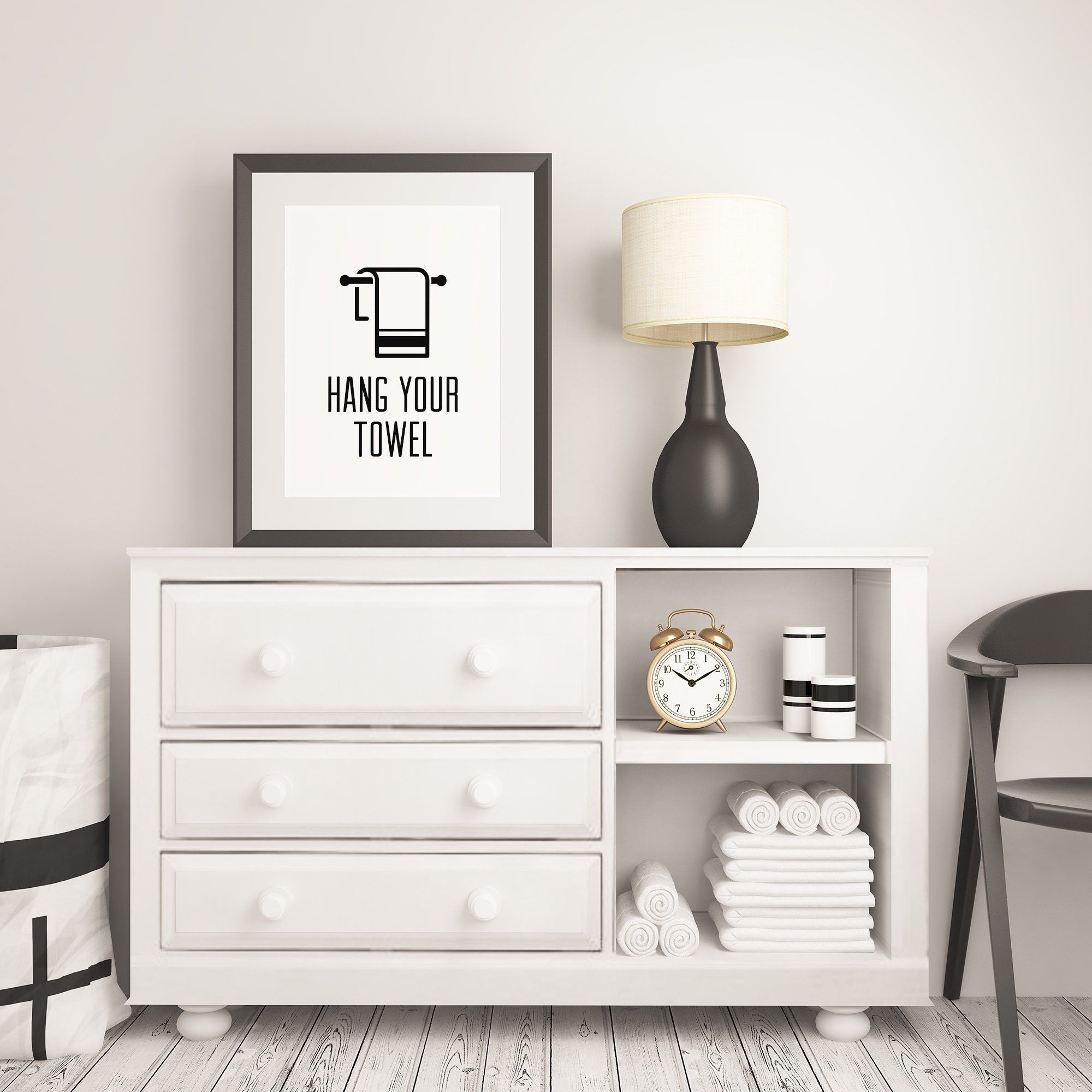 Hängen Sie Ihr Handtuch Badezimmer Wandkunst Sofortiger | Etsy