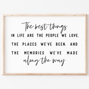The Best things in life quote printable wall art by i love printable etsy shop