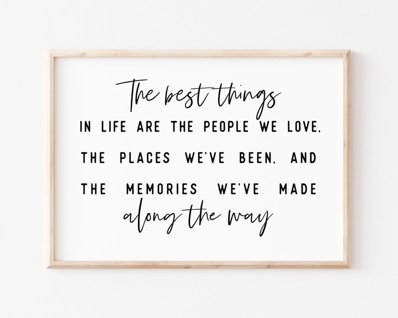 The Best things in life quote printable wall art by i love printable etsy shop