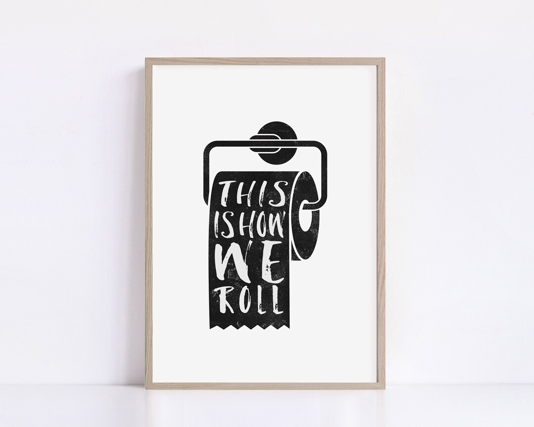Funny Bathroom Print Digital Download Art, Quirky Bathroom Decor ...