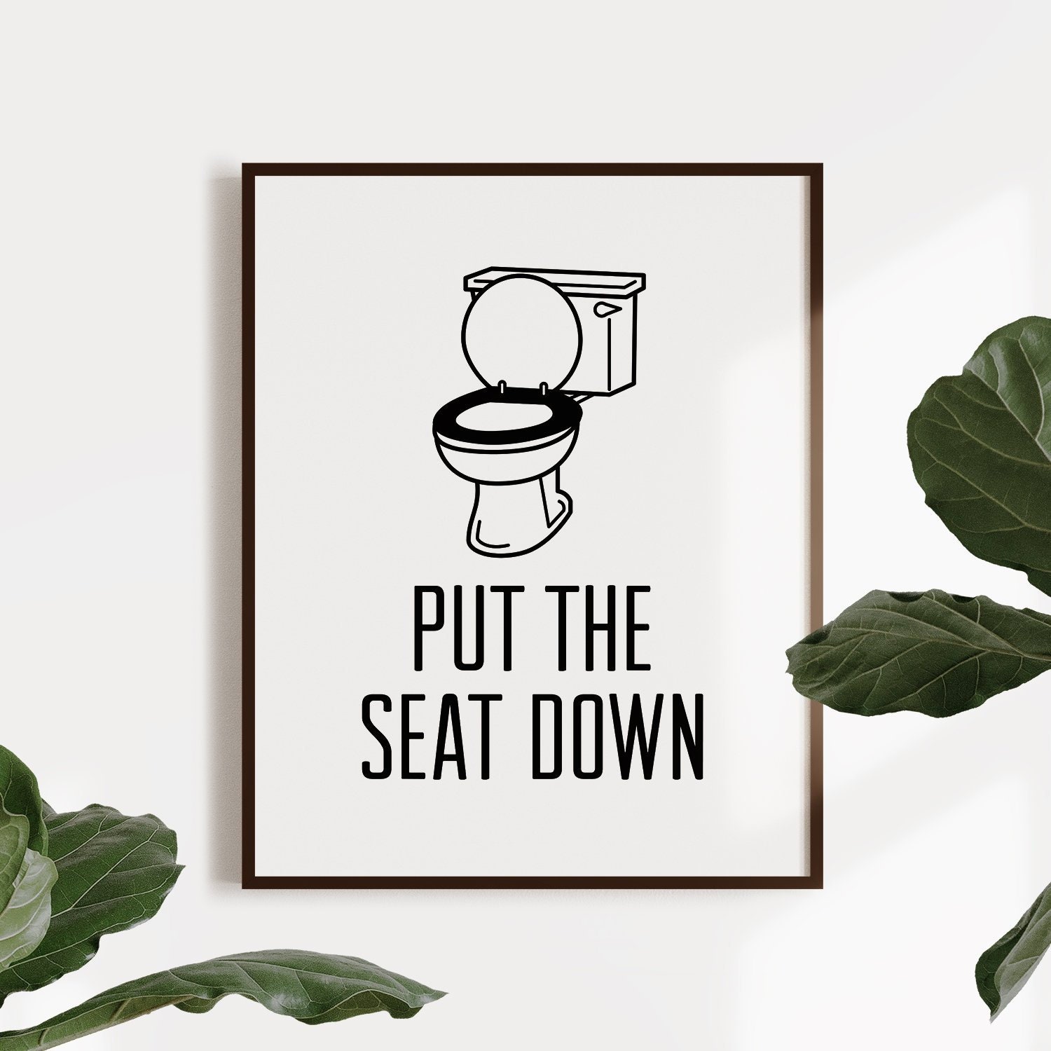 Put the Seat Down Funny Bathroom Signs Printable Wall Art Etsy Australia