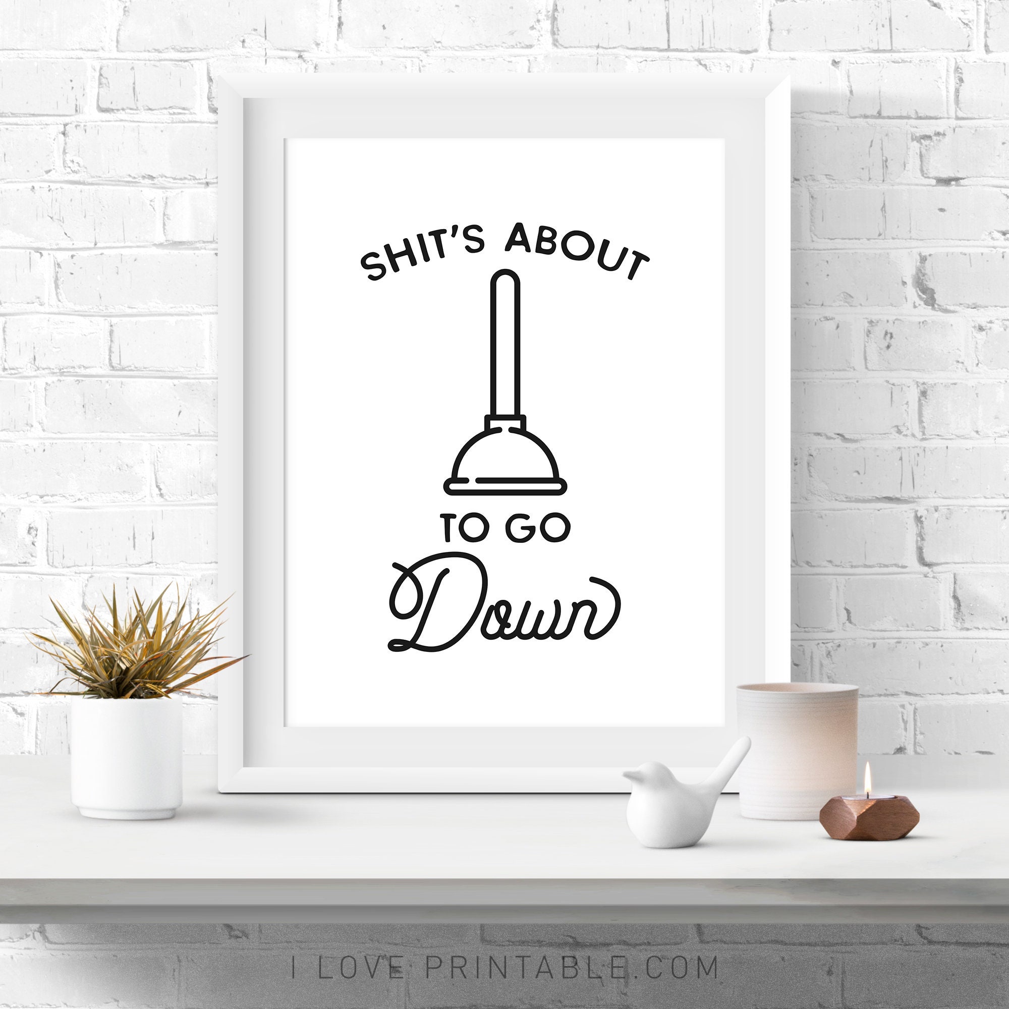 Shits About to Go Down Bathroom Decor Toilet Humour Bathroom - Etsy ...