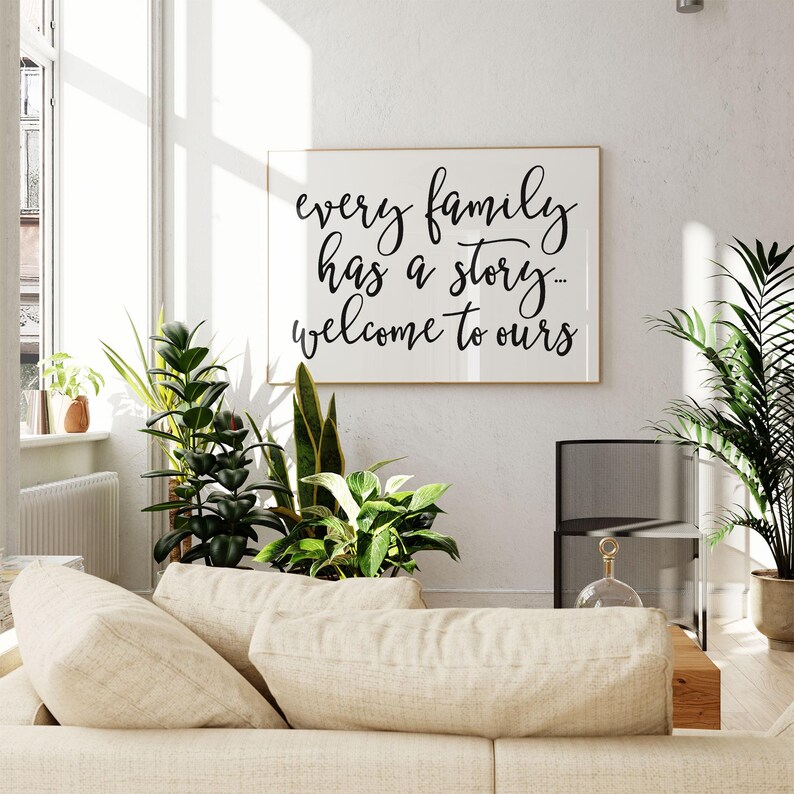 Family Quote Wall Art Printable Living Room Decor Entryway