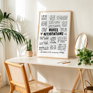 Nurse Affirmations Art Print | Positive Wall Decor (Digital Download) image 4