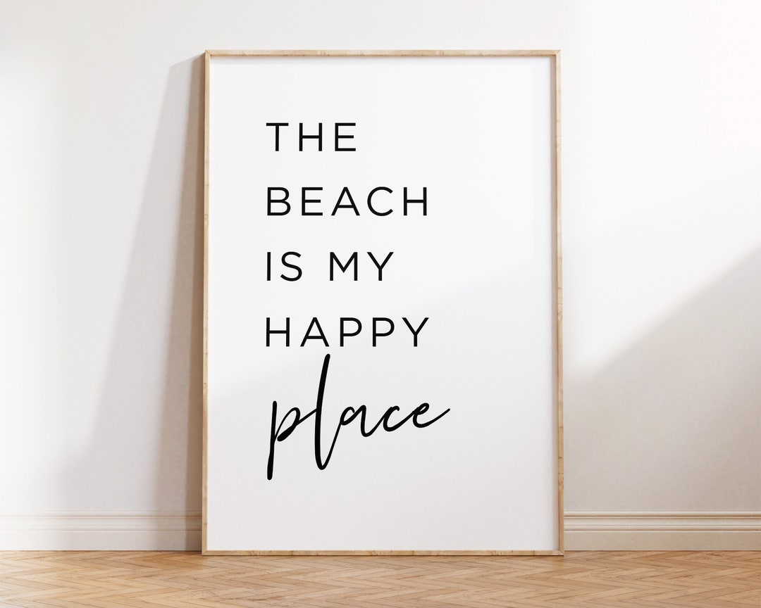 Beach House Wall Art Printable, Trendy Coastal Print, Beach Quotes Wall Print, Beach Saying