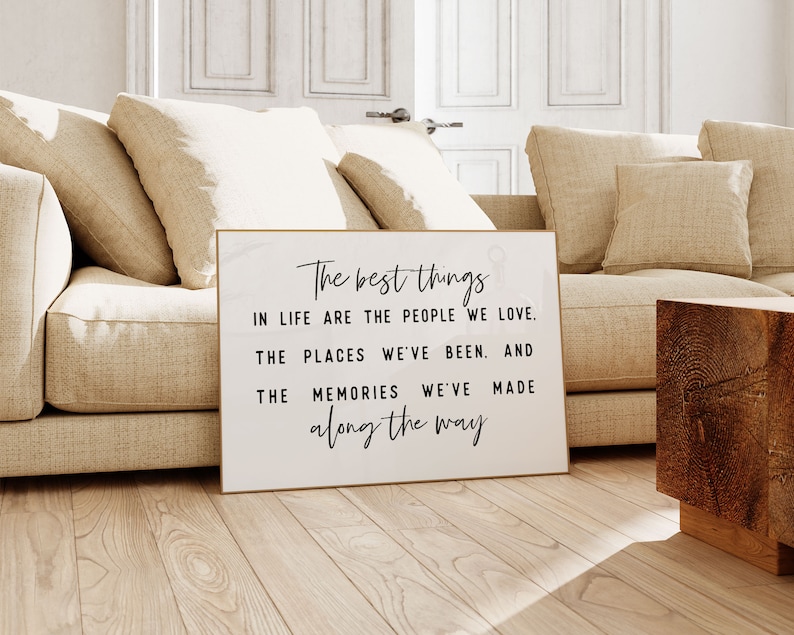 The Best things in life quote printable wall art by i love printable etsy shop