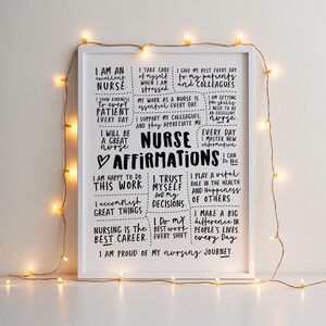 Nurse Affirmations Art Print | Positive Wall Decor (Digital Download) image 6