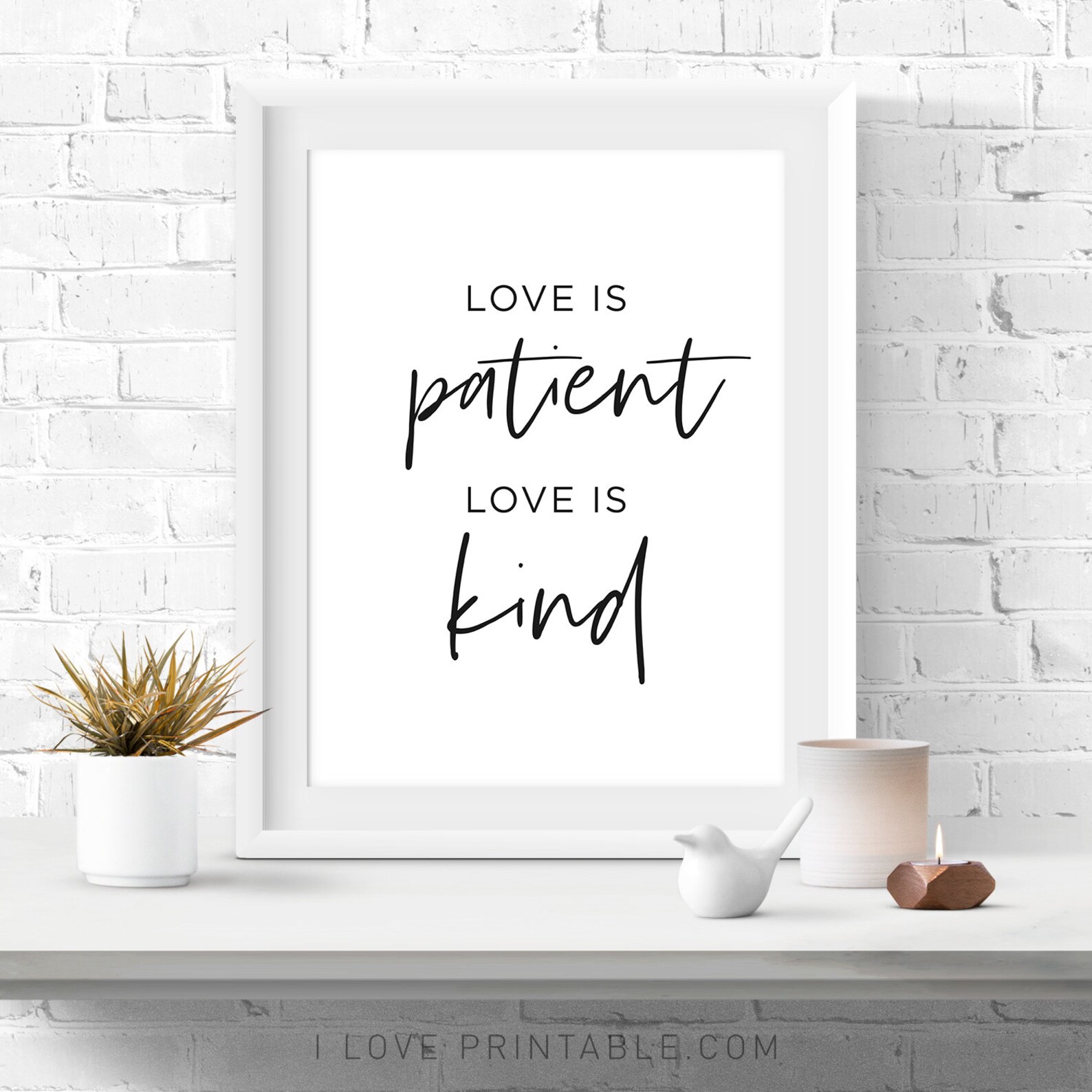 Love is Patient Love is Kind Printable Poster Anniversary - Etsy