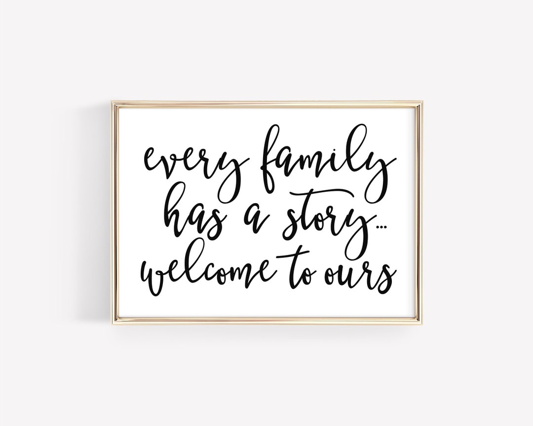 Family Quote Wall Art Printable Living Room Decor Entryway