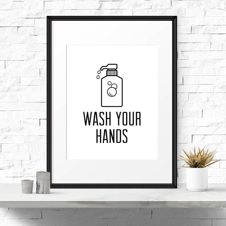 Modern wall art Kids bathroom art 3 piece wall art Set of 3 prints Bathroom sign Bathroom rules sign Bathroom wall art Print set