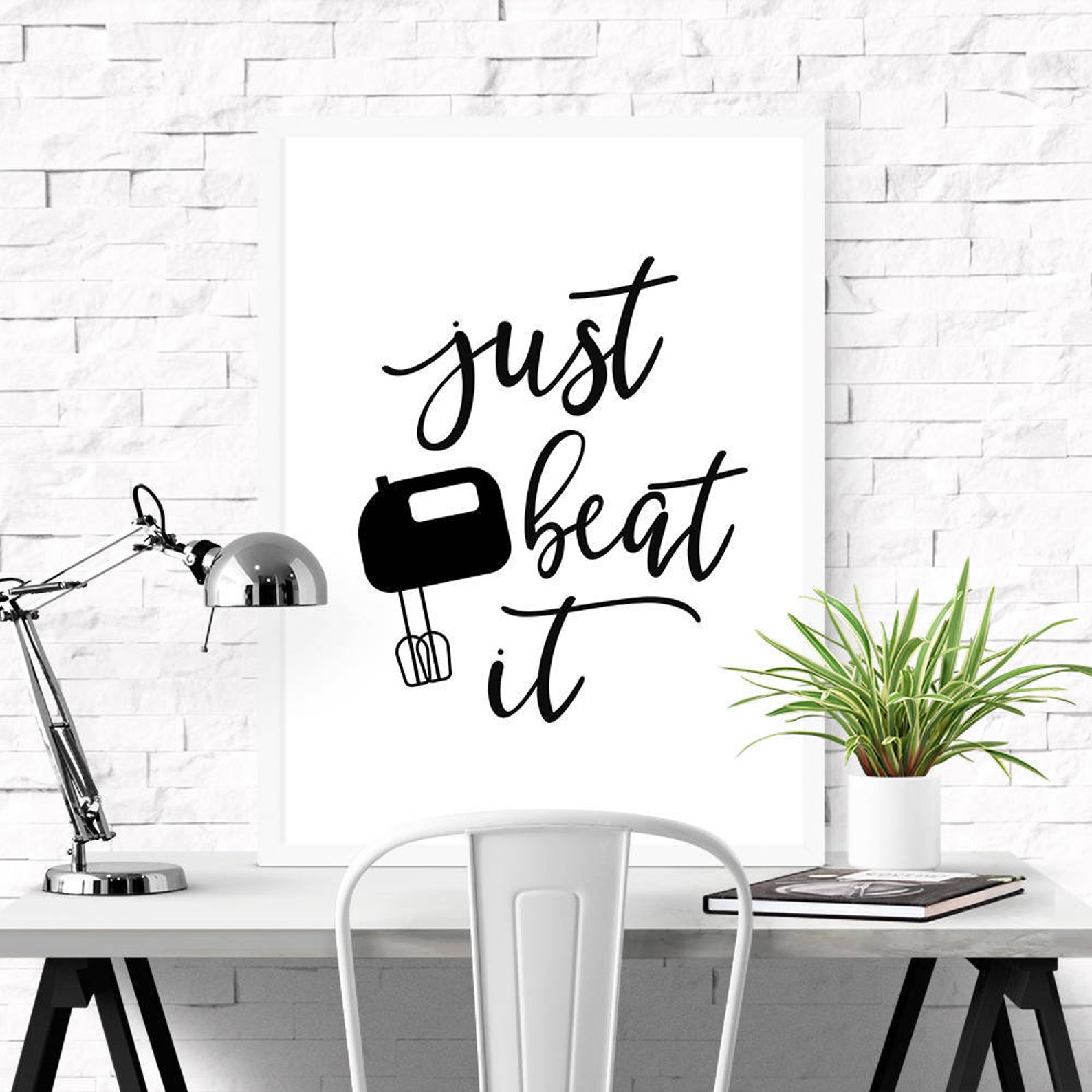 Just beat it Kitchen wall art Kitchen sign Kitchen | Etsy