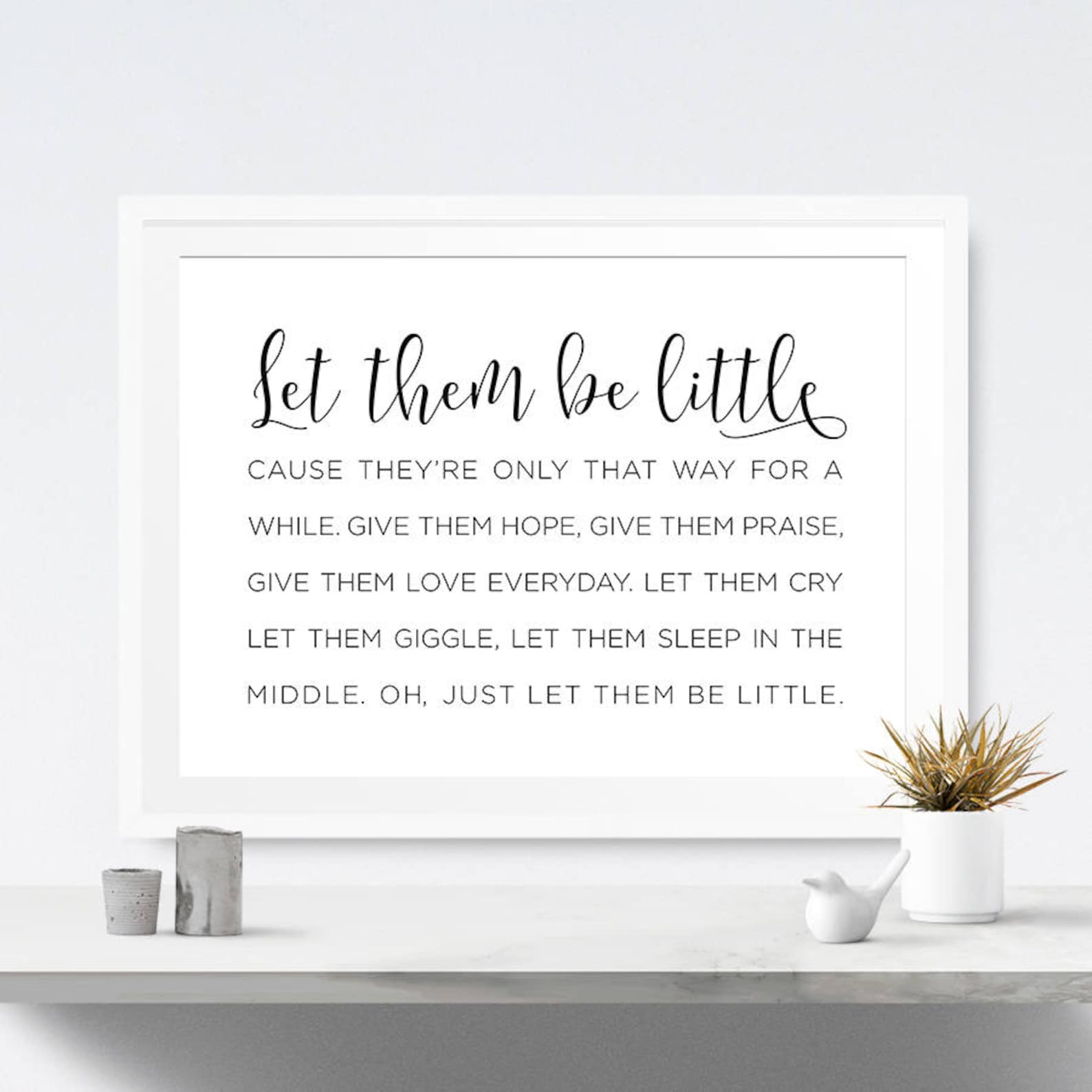 Let them be little Printable art Quote prints Wall art | Etsy