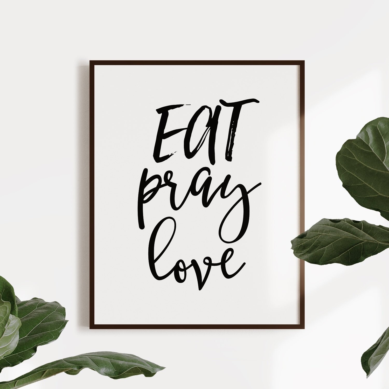 Essen beten Liebe druckbare Zitate Housewarminggeschenk Etsy
