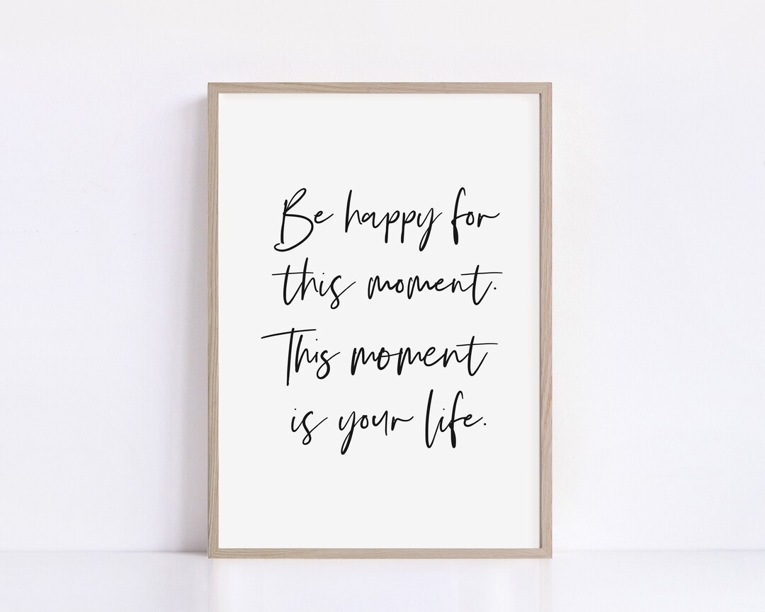Inspirational Quotes Wall Art, Happiness Quote Print, Printable Art