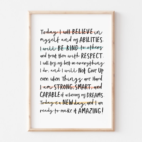 Affirmation Wall Art - Etsy