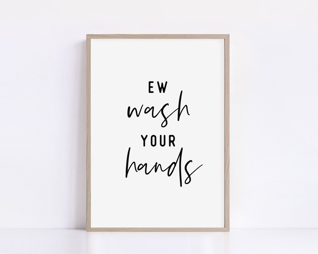 Printable Wall Art Bathroom, Wash Your Hands, Funny Bathroom Prints, Home Decor, Digital ...
