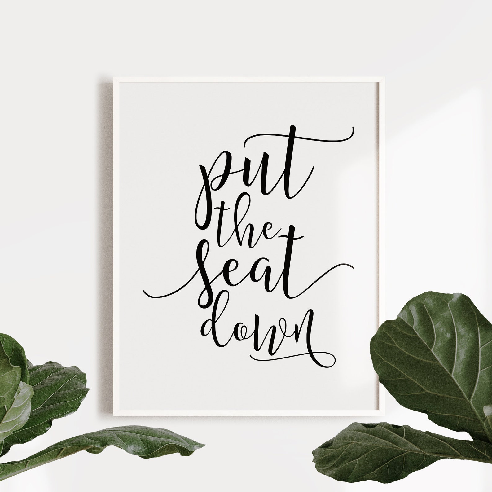 Put the Seat Down Bathroom Reminder Toilet Decoration Funny Etsy