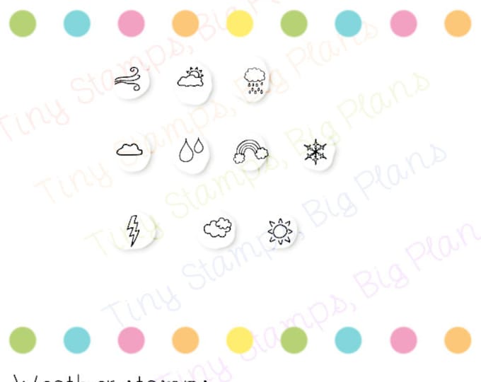Planner Stamps Weather Stamps Etsy