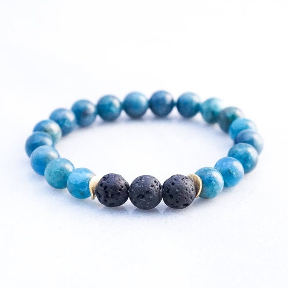 Lava and Apatite bracelet